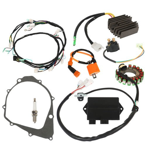 Solid Spare Wire Harness Ignition Coil CDI Stator & Gasket For Yamaha Warrior 350 YFM350X