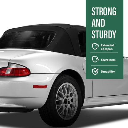 Solid Spare Convertible Soft Top & Plastic Window Fit For 1996-2002 BMW Z3 & M Roadster E36