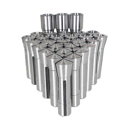 Solid Spare 29 Pcs - R8 Collet Set Fractional 1/32" - 1" High Precision - for Bridgeport