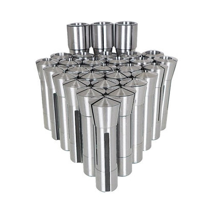 Solid Spare 29 Pcs - R8 Collet Set Fractional 1/32" - 1" High Precision - for Bridgeport