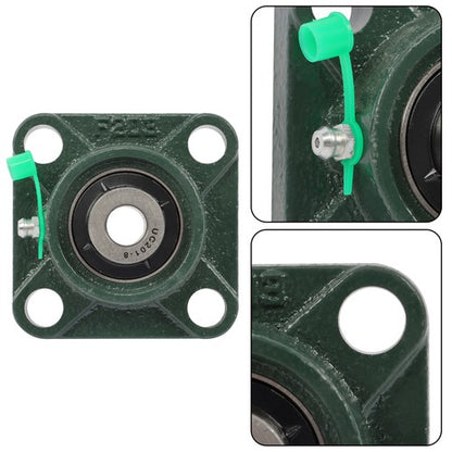 Solid Spare UCF201-8 1/2" Bore Pillow Block Flange Bearing 4 Bolt Solid Base (4PCS)