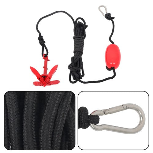Solid Spare 2× Red New Marine Kayak Folding Anchor Kit 1.5Lb Fit For PWC Canoe Jet Ski