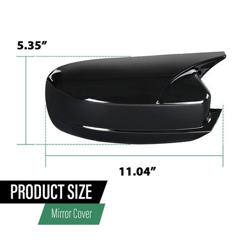 Solid Spare Fit For 2015-2023 Dodge Charger SRT Black Horn Side Wing Mirror Cover Cap Trim
