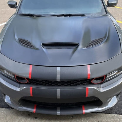 Solid Spare Hood Bezel Trim Vent Grille For 2015-2020 Dodge Charger SRT Replace 68202462AD