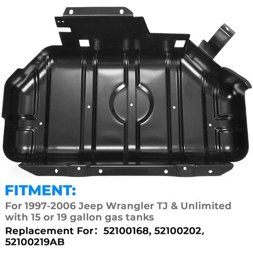 Solid Spare Fuel Tank Skid Plate For 97-06 Jeep Wrangler TJ & Unlimited with 15 or 19 Gallon