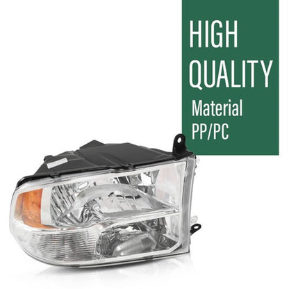 Solid Spare Headlights Fit For 2009-2018 Dodge Ram 1500 2500 3500 Quad Chrome Lamps L+R
