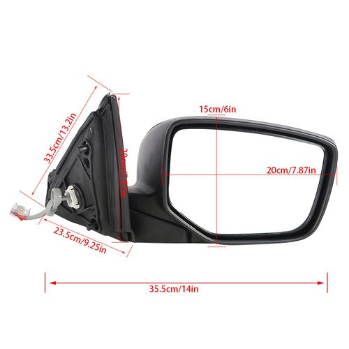 Solid Spare For Honda Accord 13-16 Front Passenger Right Side Mirror Without Signal Light
