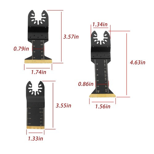 Solid Spare 22PCS Titanium Oscillating Saw Blades Universal Multitool Cutting Blades Kit