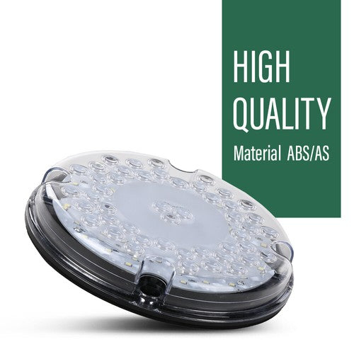Solid Spare Fit For School Bus Transit Vehicle7" Round White Led Back-up Reverse Tail Light