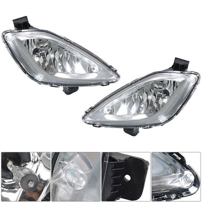 Solid Spare For 2011 2012 2013 Hyundai Elantra Clear Bumper Fog Light w/Bulbs Wiring Switch