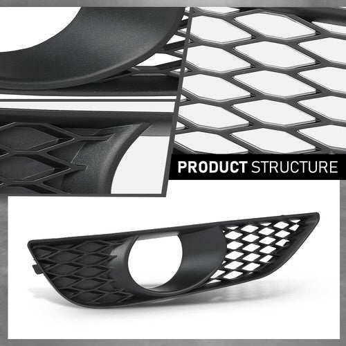 Solid Spare Fit For 2010-2015 Audi Q7 Sportback Front Bumper Fog Light Bezel Lamp Trim Right