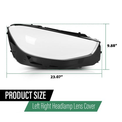 Solid Spare Fit For 20-23 Benz W223 S CLASS S400 S500 S580 Clear Headlight Replacement Lens
