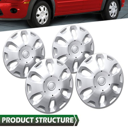 Solid Spare Fit For 2010 2011-2013 Ford Transit Connect Van 15" Wheel Covers Hub Caps 4pcs
