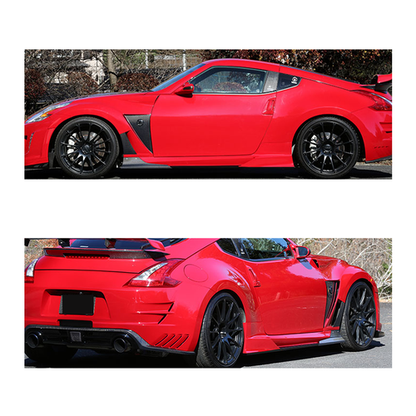 FRP Unpainted Side Skirts Rocker Panel Left+Right For 2009-2020 Nissan 370Z Z34