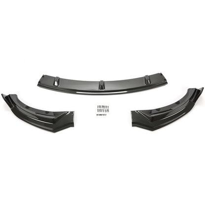 Solid Spare Front Bumper Body Lip Set For 2017-2023 Tesla Model 3 Carbon Style Splitter 3Pcs