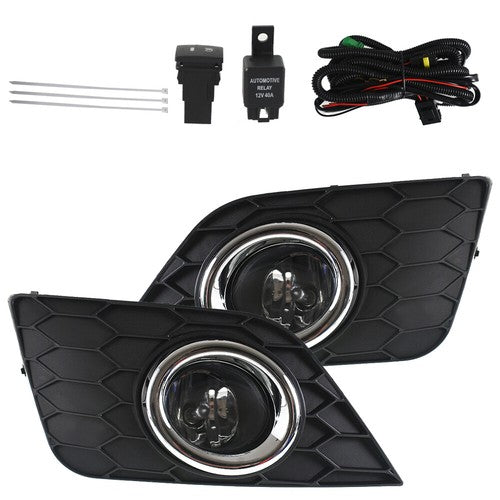 Solid Spare For Nissan Sentra Bumper Lights Fog Driving R + L Lamps+Switch+Wiring 2016-2019