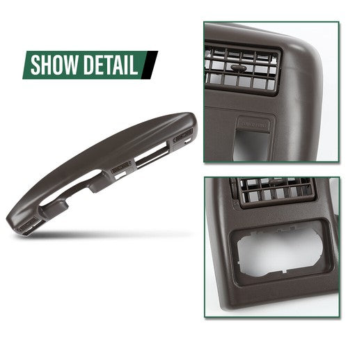 Solid Spare Fit For 1999-2004 Ford F250 F350 Dash Instrument Cluster Radio Trim Bezel Gray