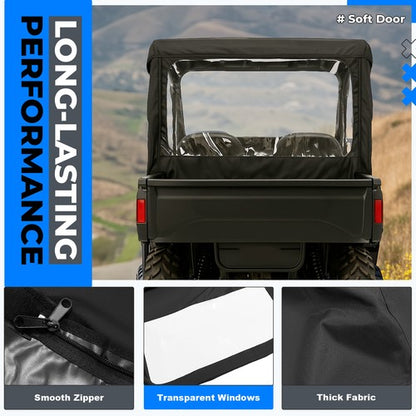Solid Spare Soft Doors Full Cabin Cab Enclosure For Cub Cadet Volunteer 2008-2016 Rear Panel