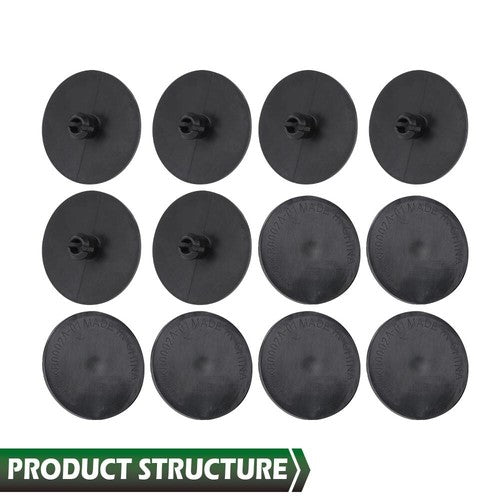 Solid Spare 12pcs 2" Leaf Spring End Tip Pad Anti Squeak Insert Cushion Plastic Silencer