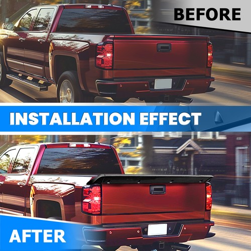 Solid Spare 3PCS For Chevy Silverado 2007-2014 Tailgate Tail gate Wing Spoiler