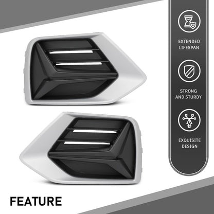 Solid Spare Front Bumper Insert Fog Light Cover Left+Right Fit For 2019-2023 Audi Q3