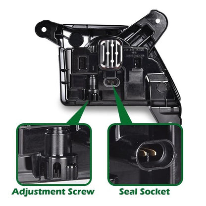 Solid Spare Fit For 2019-2022 Chevy Silverado 1500 New Generation LED Fog Lights Lamp Black