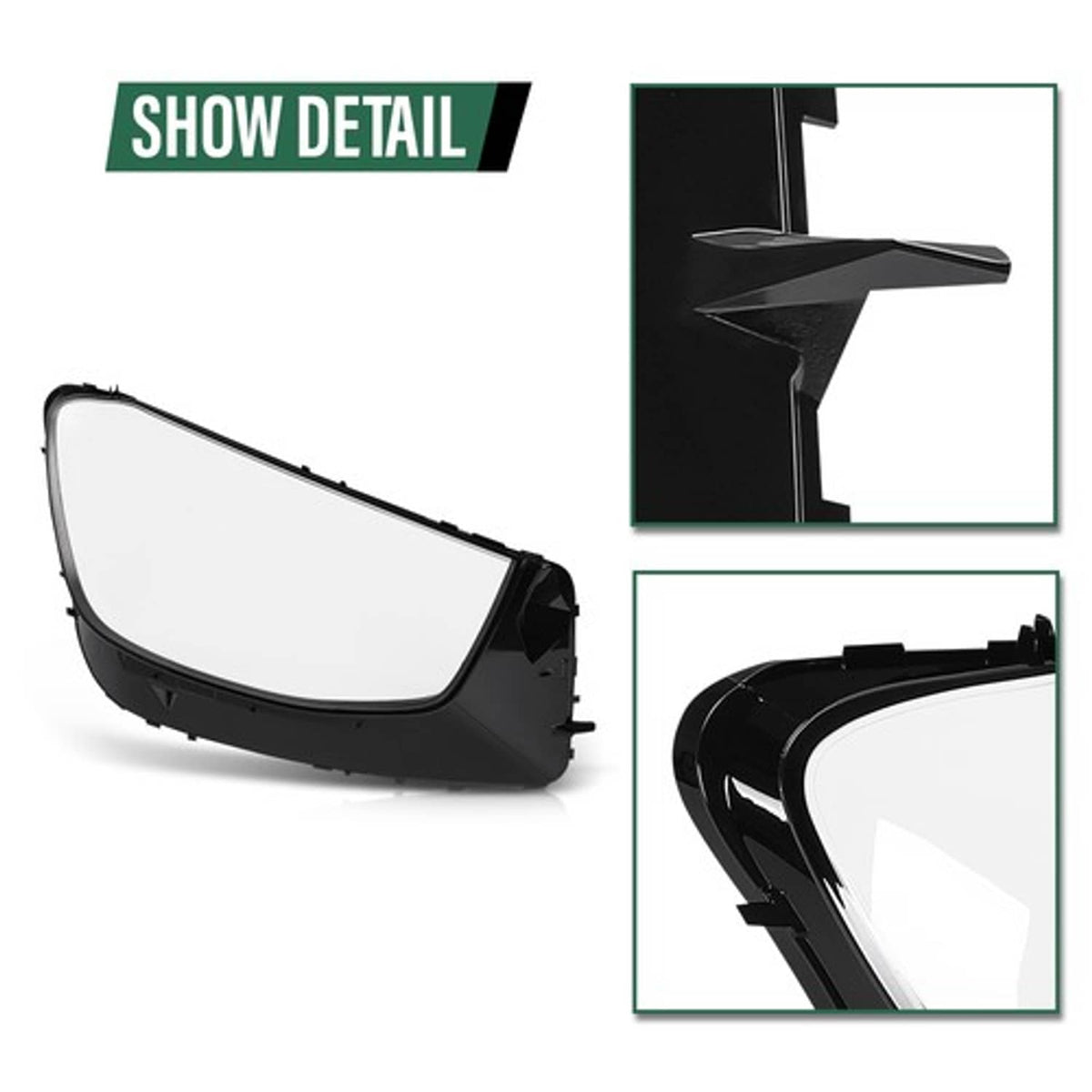 Solid Spare Fit For 2019-2022 Mercedes-Benz GLC-Class W253 X253 Headlight Replacement Lens