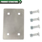 Solid Spare Fit For Saltdogg Snowex Western Spreader Vibrator Mount Plate With 1-1/2 Bolts