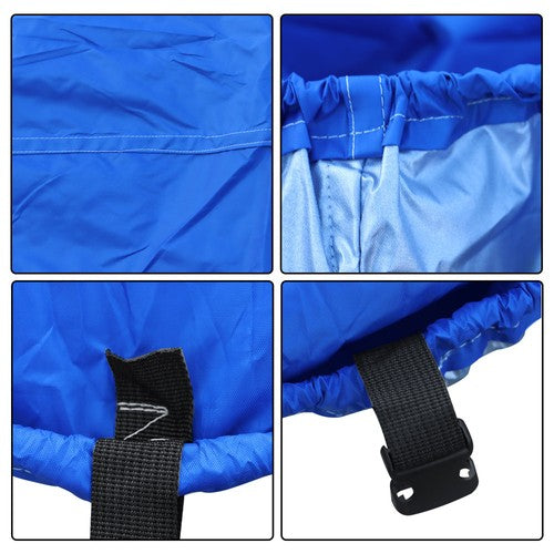 Solid Spare Blue 21 - 24 FT Waterproof Heavy Duty Fabric Trailerable Pontoon Boat Cover