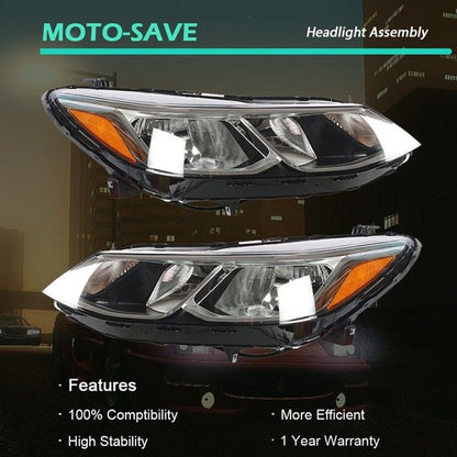 Solid Spare Headlights Fit For Chevrolet Cruze Sedan 2016-2019 Pair Set L+R Waterproof