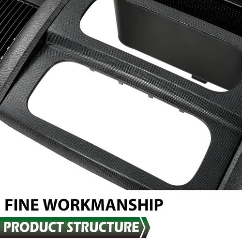Solid Spare Fit For 2002-2005 Dodge Ram Black Dash Bezel Radio Surround Trim w/ Storage