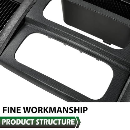 Solid Spare Fit For 2002-2005 Dodge Ram Black Dash Bezel Radio Surround Trim w/ Storage