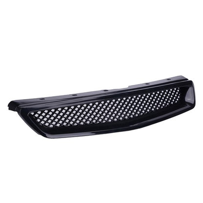 For 1999-2000 Honda Civic JDM Type R Black Grille Grill & LED Fog Lights 3PCS