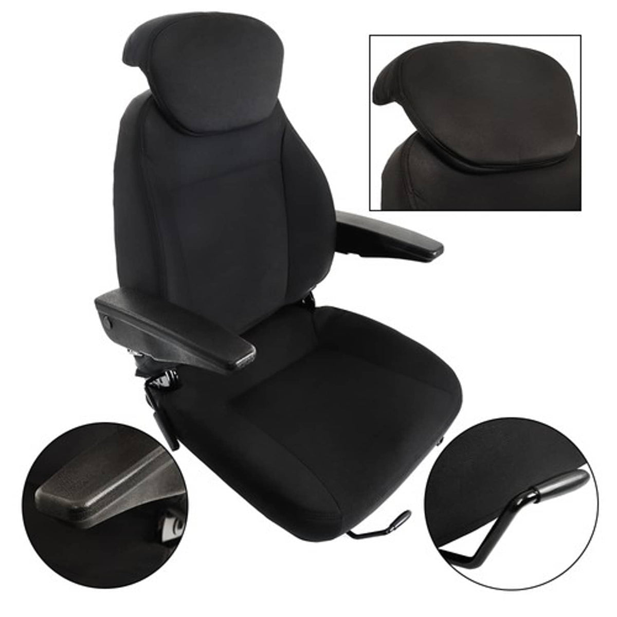 Solid Spare Seat Assembly For New Holland Loader Backhoe 555 555A 555B 555C 555D