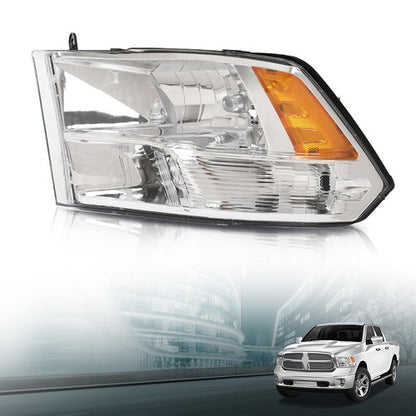 Solid Spare Headlight Assembly For 2009-2018 Dodge Ram 1500 2500 3500 Quad Cab Headlamp LH