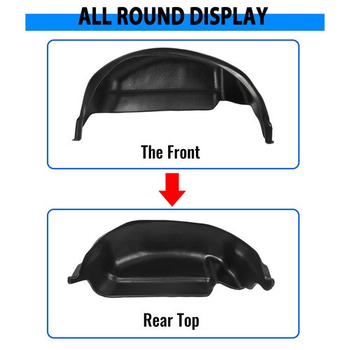 Solid Spare Fit For 2015 - 20 Ford F150 Rear Wheel Well Inner Mud Flap Splash Guards Liners