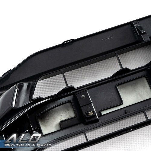 Solid Spare Fit For 2019-2020 Honda Civic Front Bumper Mesh Grille Grill Glossy Black USA