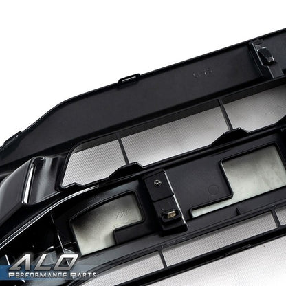 Solid Spare Fit For 2019-2020 Honda Civic Front Bumper Mesh Grille Grill Glossy Black USA