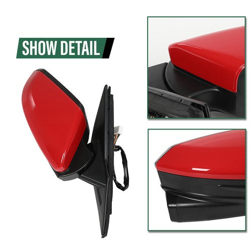 Solid Spare Fit For Honda Civic Sedan 16-2020 Red Mirror Power Heated Camera Passenger Side