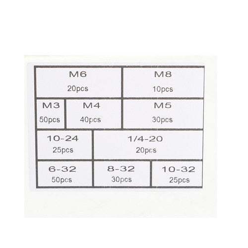 Solid Spare 300 Pcs Aluminum Rivet Nut Rivnut Nutsert Kit 150pcs Metric + 150pcs SAE