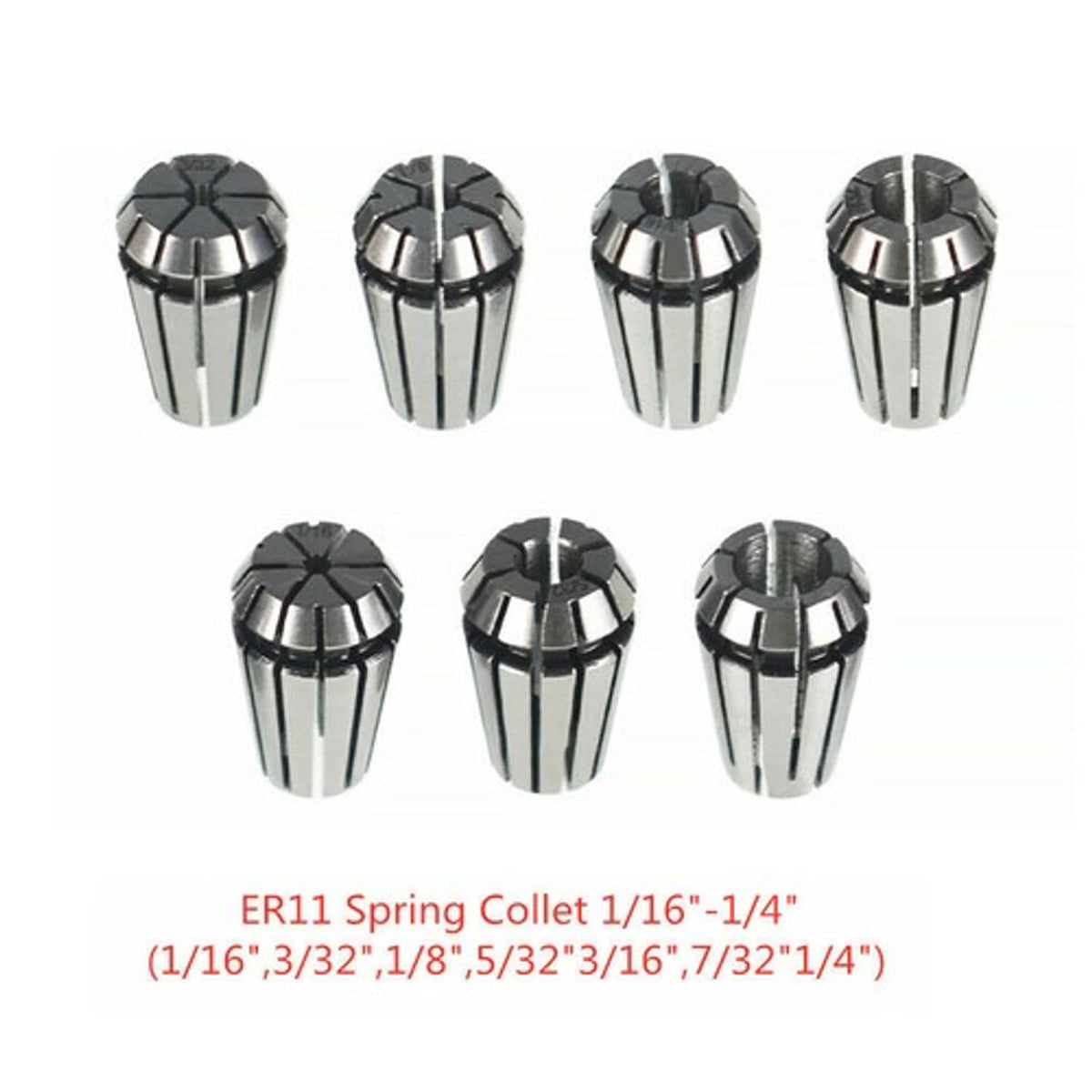 Solid Spare Spring Collet ER11 Set For CNC Milling Lathe Tool Engraving Machine 7Pcs