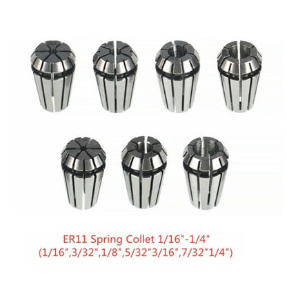 Solid Spare Spring Collet ER11 Set For CNC Milling Lathe Tool Engraving Machine 7Pcs