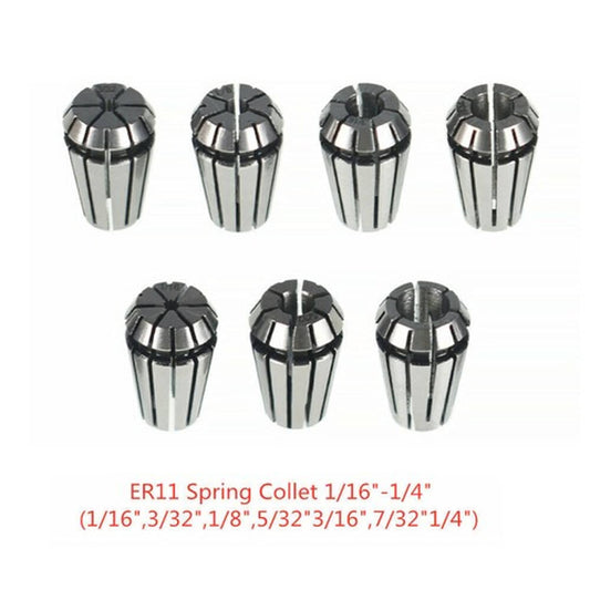 Solid Spare Spring Collet ER11 Set For CNC Milling Lathe Tool Engraving Machine 7Pcs