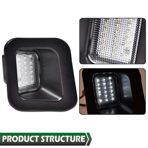 Solid Spare LED Rear Bumper License Plate Lights Fit For 2003-2018 Dodge Ram 1500 2500 3500