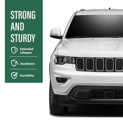 Solid Spare Front Bumper Fog Light Bezel Lamp Trim Fit For 2016-2020 Jeep Grand Cherokee
