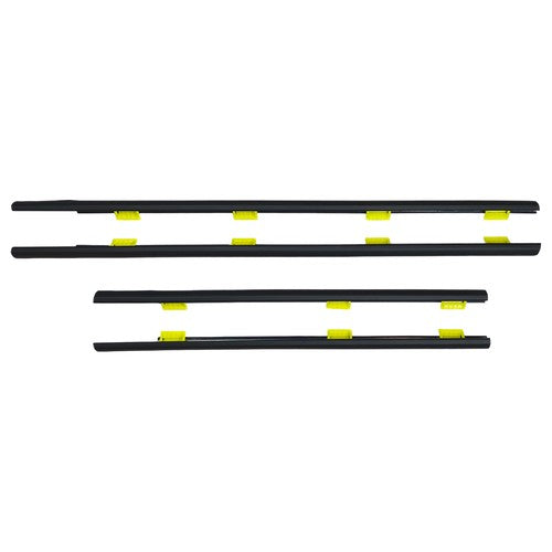 For Honda CR-V 2005 EX CRV Window Weatherstrip 4PC Sweep Molded Trim Outer Black