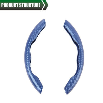 Solid Spare Carbon Fiber Car Steering Wheel Booster Non-Slip Cover Accessories Universal 15"