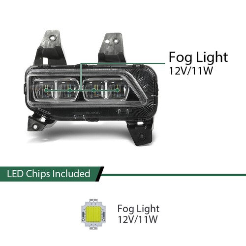 Solid Spare Front LED Fog Lights Driving Lamps Fit For 2020-2022 Kia Telluride Left+Right