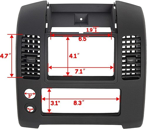 Solid Spare Black Center Dash Console Instrument Panel Bezel For Nissan Frontier 2005-2020