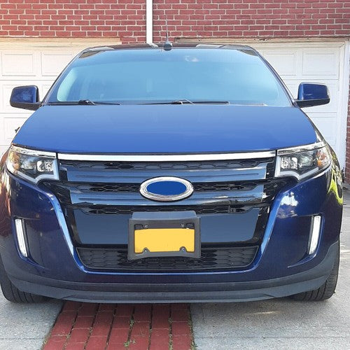 Solid Spare Front Grille Bumper For Ford Edge 2011-2014 Upper & Center Black Replacement